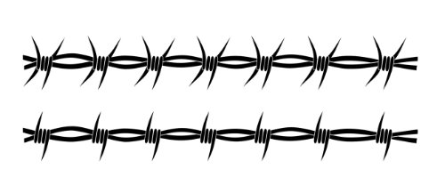 Black and Grey Barbed Wire Tattoo